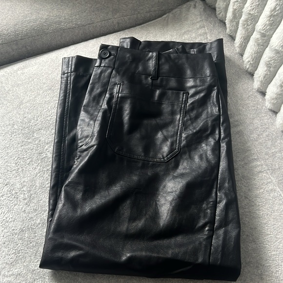 Anthropologie The Colette Maxi Skirt by Maeve: Faux-Leather Edition in Black XL - Picture 5 of 6